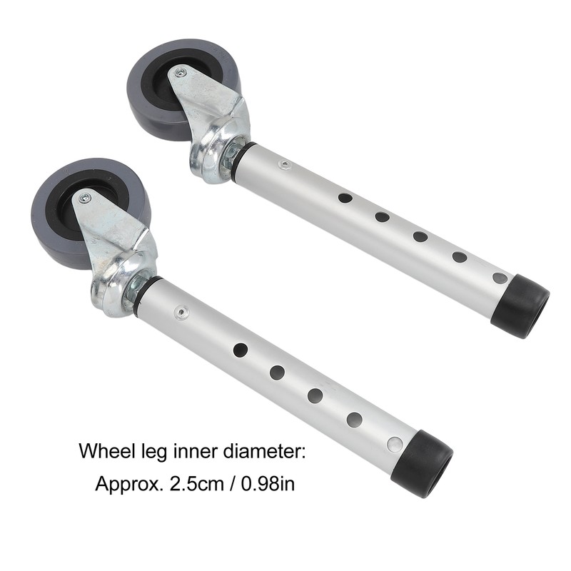 Walker Wheels Universal Rotating Adjustable Height Replacement Seniors Walker Front
