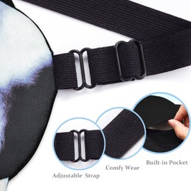 Cute Sleep Eye Mask - 4pc Soft Animal Cartoon Sleep Blindfolds with Adjustable Elastic Strap,Breathable Eyeshades for Women men Adult Kids Travel Rest Sleep