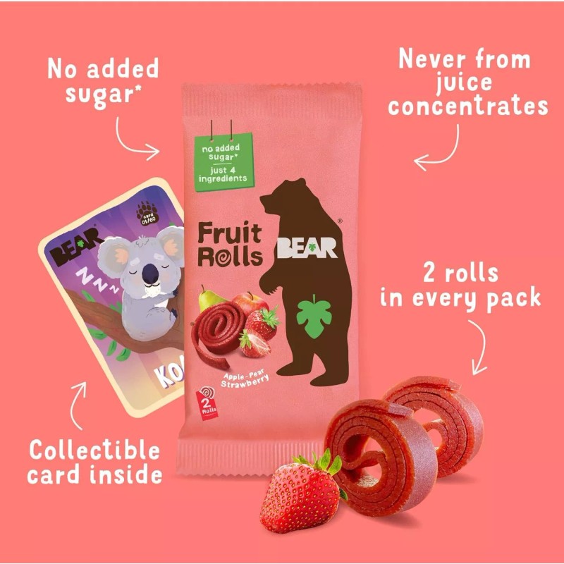 Bear Yoyos Real Fruit Rolls 5 Flavor Varitey Sampler 10