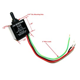 GAMA Electronics - Interruptor de encendido y apagado de 3 posiciones, impermeable, polaridad inversa, control de motor DC momentáneo