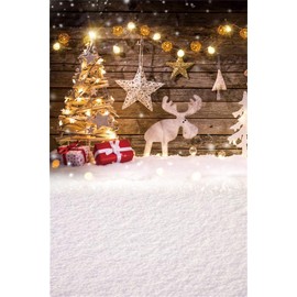 Qinunipoto Photography Cloth Background Paper Photo Background Cloth Photography Background Cloth Christmas Cloth Photography Backdrop Winter Snow Decorative Lights Backsheet Photo Props Christmas