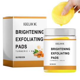 1 Flasche Turmeric Kojic Acid Pads Turmeric Kojic Acid Soap Kojic Acid and Turmeric Pads Uberschüssige Epidermis entfernen Unclog Poren for Deep Pore Cleansing Infundierte Schäumende Peeling-Pads