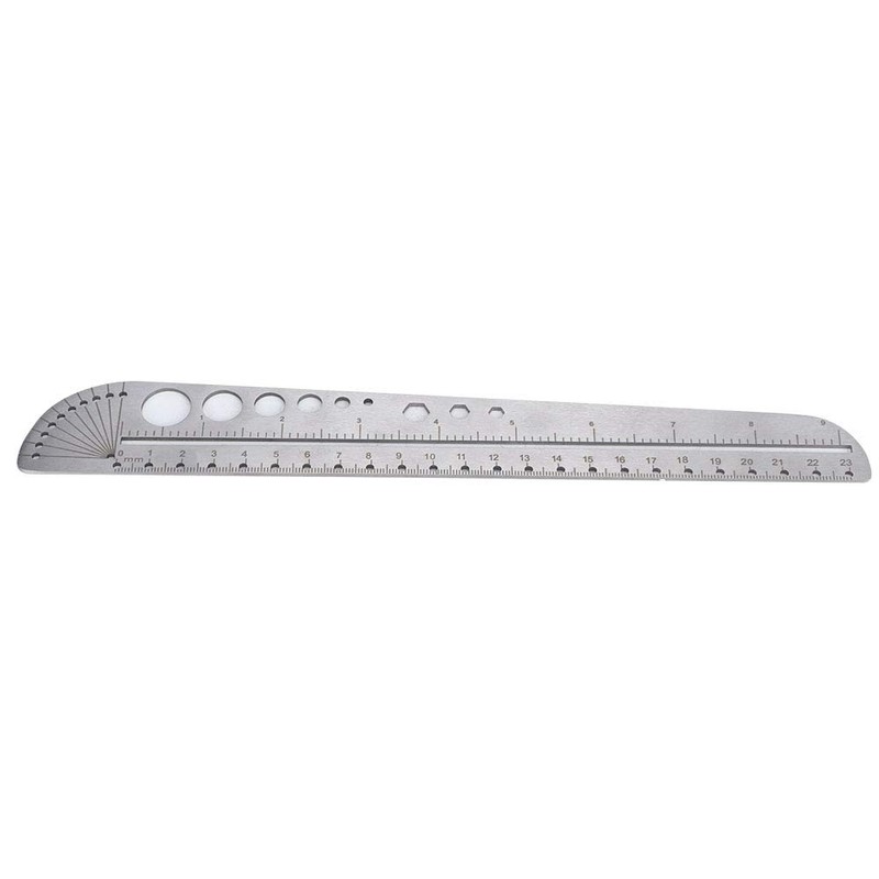 Compass Scale Ruler, Stainless Steel Multifunctional Scale Ruler Protractor Figure