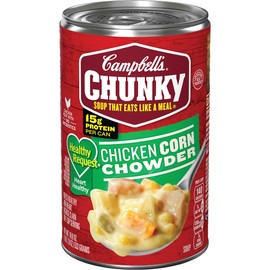 Campbell's Chunky Soup, Healthy Request Chicken Corn Chowder, 18.8 Ounce Can
