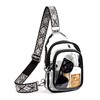 Bolso Transparente TPU Bandolera para Estadios,Negro