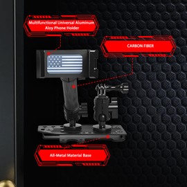 WXRYLYN 2024 Wrangler JL Dash Phone Mount Phone Holder for 2024+ J eep Wrangler JL Metal Dash Platform Go P ro Phone Mount 2024 Wrangler Cell Phone Holder-Driver Side