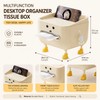 Desktop Organizer with Tissue Storage for School & Home –