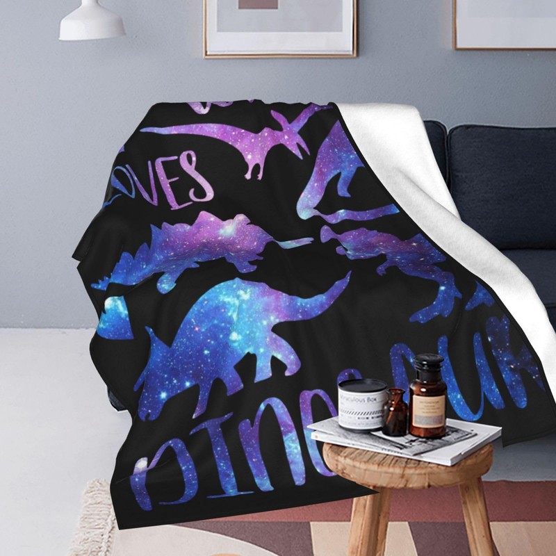 Just A Girl Who Loves Dinosaurs Blanket Throw Blanket Flannel