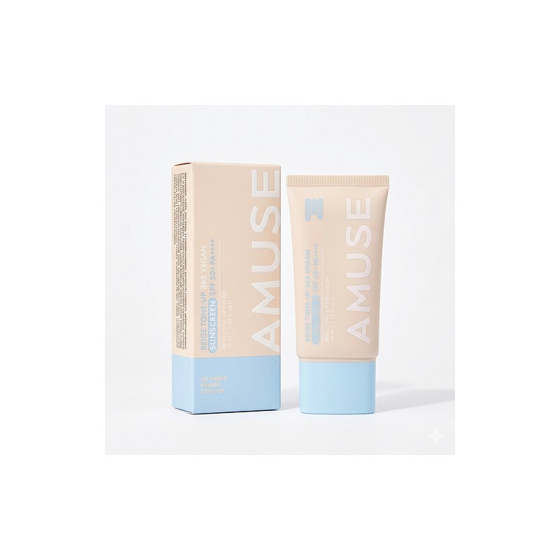 어뮤즈 베이지 톤업 365 비건 선크림 40ml(SPF50+) 1개 Amuse Beige