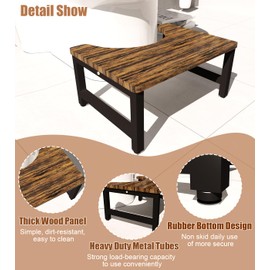 Ardier 7 Inch Height Bathroom Toilet Stool, Versatile Footstool for Adults, Seniors & Children,Portable Poop Stool for Bathroom Withstands up to 330 lbs, Black