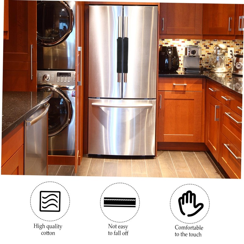 Mobestech 4pcs Appliance Handle Cover Stylish Fridge Door Handle for