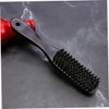 OHPHCALL 1pc Men Beard Brush Handle Pig Bristle Cleaning and