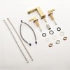 sumerain Brushed Gold 8 Inch Widespread Bathroom Faucet 2 Handle