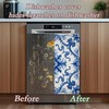 Navy Blue Floral Dishwasher Cover 23x26 Inch