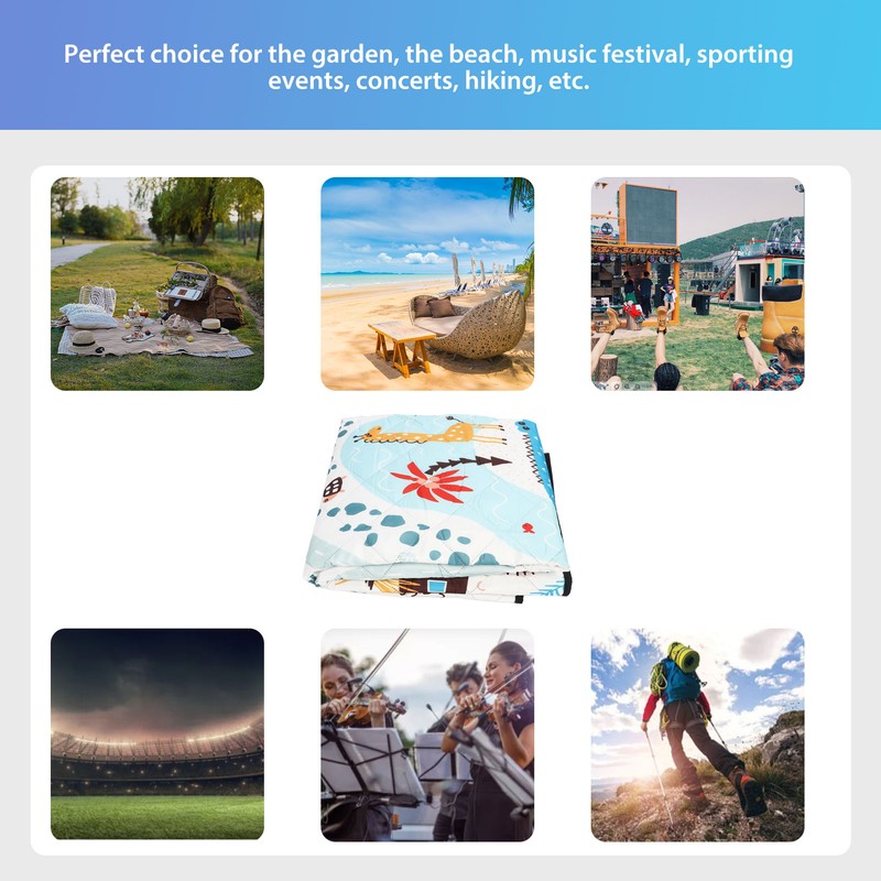 Outdoor Picnic Mat Waterproof Soft Comfortable Portable Camping Blanket for