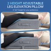 Wellsin 2 Height Adjustable Wedge Leg Pillow for Elevation, Memory
