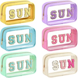 Cosmetic Bag Organizer Travel, Compact Lightweight Accessory for Travel and Daily Use - Kacctyen 6 Clear Sun Makeup