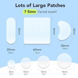 LitBear Large Pimple Patches (7 Sizes 112 Counts), Big Acne Patches, XL Hydrocolloid Bandages for Full Face, Forehead, Chin, Nose, Body, Back, Neck & 