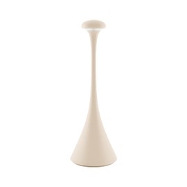 SIGOR Nudrop - Dimmbare LED Akku-Tischleuchte Indoor & Outdoor, IP54 spritzwassergeschützt, Höhe 29,2 cm, aufladbar mit Easy-Connect, 12 h Leuchtdauer, dünenbeige