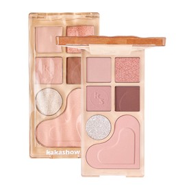 Eyeshadow Cute Multicolor Makeup Palette Honey Tea Powder Eye Shadow In Eye Shadow Brush Both Uses Waterproof Sweatproof High Coloring Long Lasting Eye Shadow Unique Appearance (02# Sweet Smoke Rose