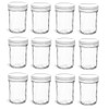 Nakpunar 12 pcs, 8 oz Mason Jars with White Plastisol