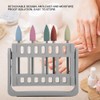 16Holes Manicure Drill Bits Holder,Nail Polishing Heads Display Case,Nail Drill