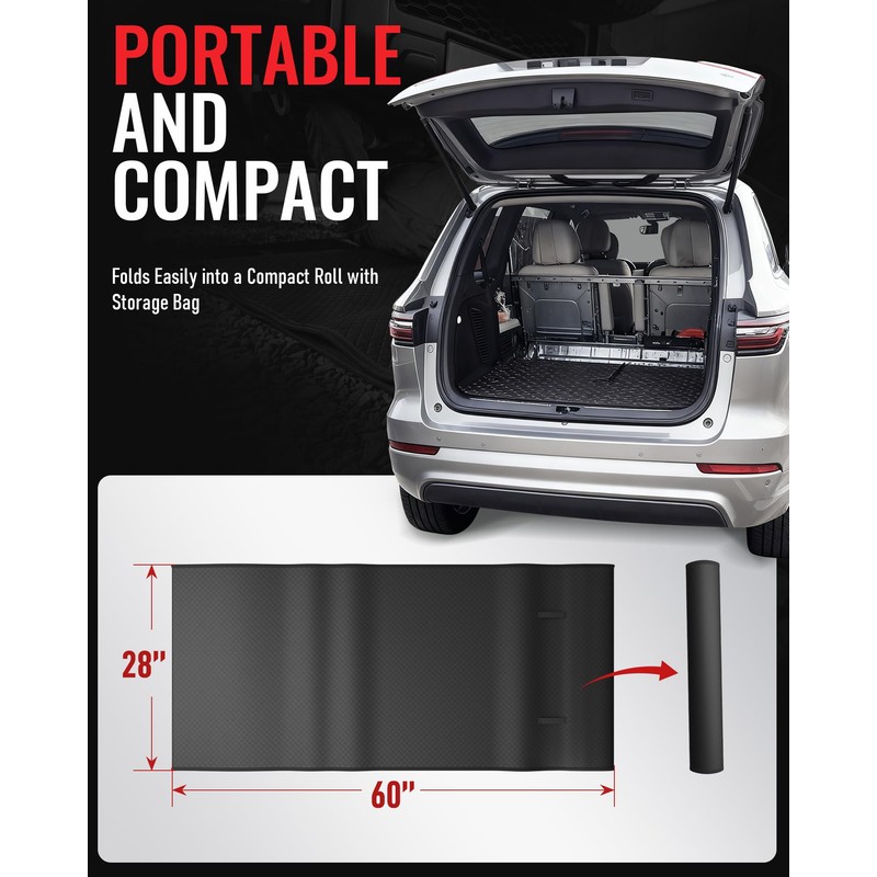 Magic Creeper Rolling Mat, 60" x 28" Portable Under Car