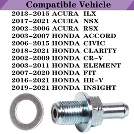 0450357 17130-PND-A01 For Honda CRV Accord Element Civic PCV Valve+94109-14000 Oil Crush Washer CR-V HR-V ACURA ILX NSX RSX 17130PNDA01 17130-RBB-A01 0450357 17130RBBA01 1.5L 1.8L 2.0L 2.4L