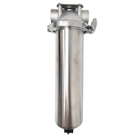 HQHAOTWU Front Filter Flow Water Purification Equitment 10inch Filter 304 Stainless Steel Housing with Clamp 1 inch Internal Thread 10000L/h