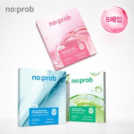 No props [5 sheets] Choose 1 of 3 types of no-prop hydrogel masks (collagen/soothing/pore) Green Apple / [5매] 노프랍 하이드로겔 마스크 3종 (콜라겐/진정/모공) 중 택1 그린 애플