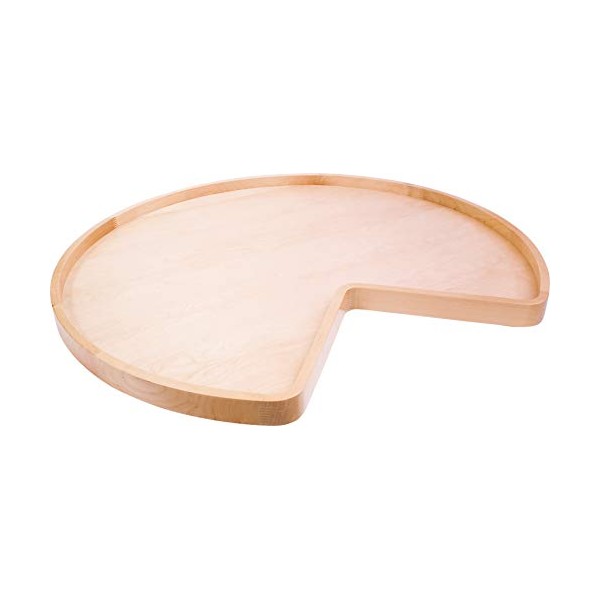 Hardware Resources LSK32 Wooden Kidney Lazy Susan Without Hole, Maple