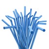 Flexible Plastic Drinking Straws - 7.75" x 0.23" (250, Blue)