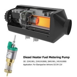 Fuel Metering Pump, 12V Heater Fuel Pump Metal ABS 1KW To 5KW Parking Heater Pulse Metering Oil Pump Dosing Pump Volume Low Noise Strong Sealing for Eberspacher Airtronic