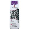 Derwent 2301945 Academy Graphite Sketching Pencils, Tin Box, 6B-5H Degrees,