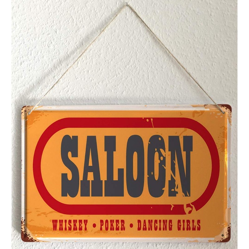Tin Sign Metal Wall Plaque PosterFun Ravtive Saloon