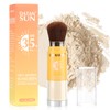 DATANSUN 2 IN 1 Powder Sunscreen For Face【SPF 35】【Oil Control】【Lightweight】 Matte Finish Mineral Sunscreen Setting Powder For All Skin，02-Translucent