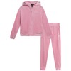 bebe Girl's Sweatsuit Set - 2 Piece Velour Zip Sweatshirt