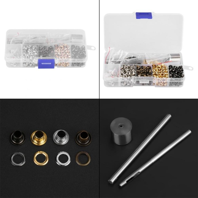 Grommet Kit 5mm x 220pcs/3mm x 420pcs,Grommet Setting Tool Metal