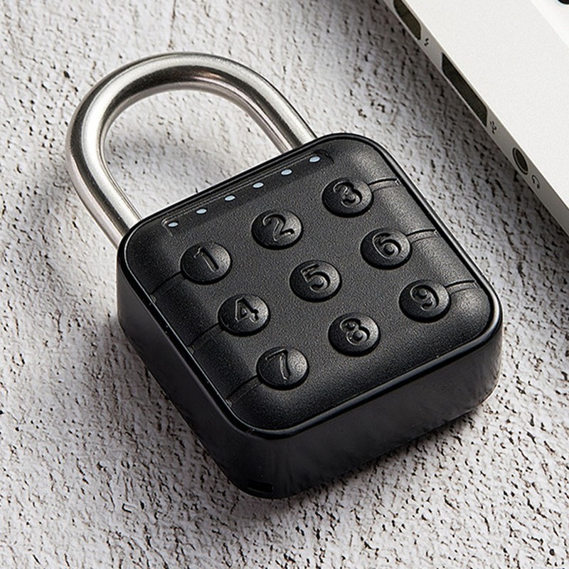 6 Digit Password Lock Electronic Combination Lock IP67 Waterproof Padlock