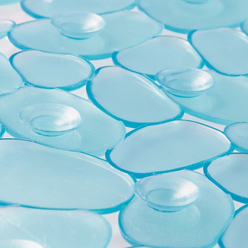 mDesign Soft Bath Mat with Suction Cups - Non-Slip Bath