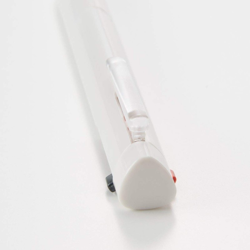 MUJI 02553036 Triangular 2-Color Ballpoint Pen, Mechanical Pencil, White, Ink