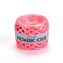YarnArt Metallic Club Super Bulky - Hilo de playera – 100% poliéster, 6.35 oz / 180 gr, 60 años/55 metros, colores brillantes para bolsos, alfombras, bolsas de noche elegantes, ganchillo (8123)