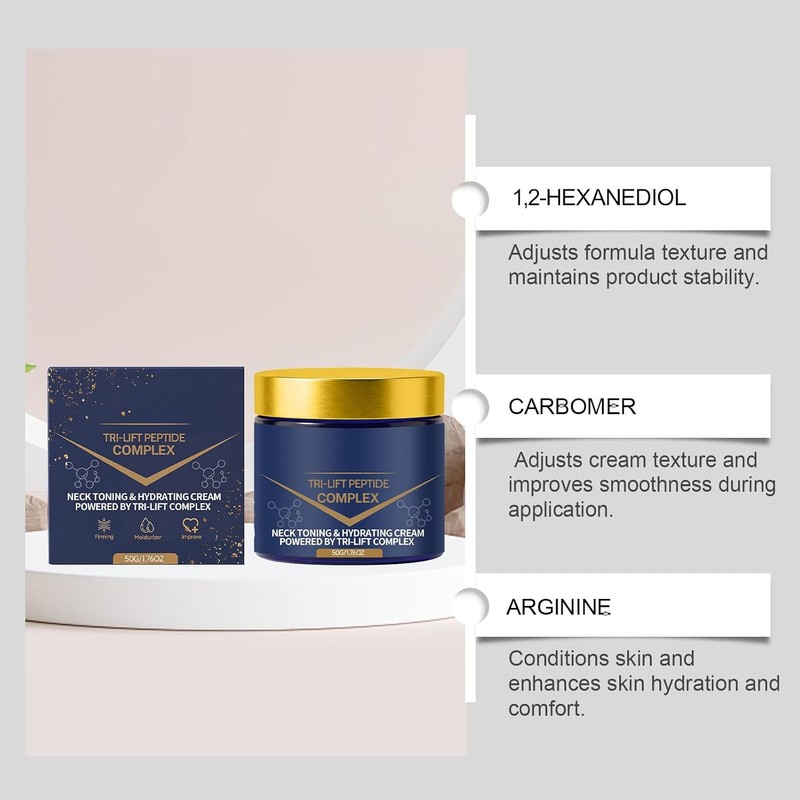 Tri-Lift Peptide Cream, Neck Firming & Anti Aging Moisturizer (2Pcs)