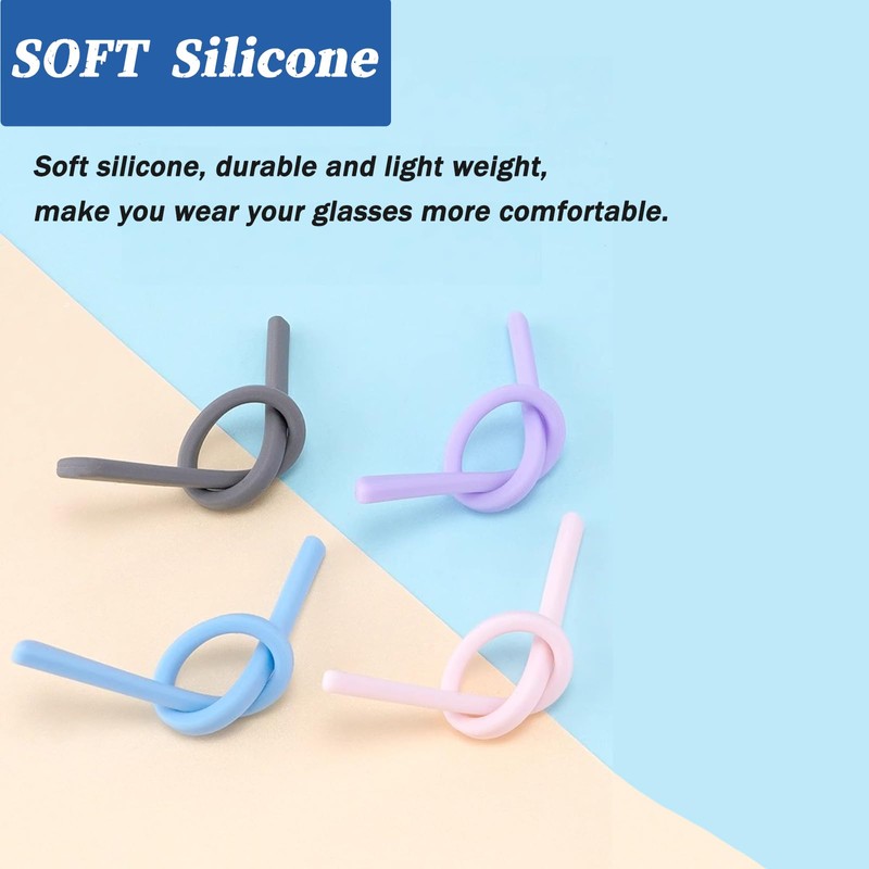 TORWOL Eyeglass Replacement Temples,Anti-Slip Long Silicone Glasses End Tips Ear