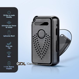 Tecno-10 Innovacion Microfono Espia Oculto WiFi Grabadora De Voz a Distancia Portable Soporta Audio En Vivo Activada por Voz Bateria 20 Dias Modo Espera