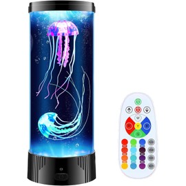 Jellyfish Lamp, LED Jellyfish Night Lamp 16 Colours with Remote Control Adult Children Aquarium Mood Light, Home Office Decoration Mood Light, Christmas Gift