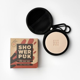 Shower PUK - Argan Oil and Orange, 3 in 1 Shower Soap Bar for Body, Face and Hair with Shea Butter. Eco Friendly Vegan, Plastic-free Moisturising Shower Gel Bar (6x PUK)