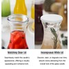 Set of 6 Glass Carafe with Lid, 1 Liter Beverage