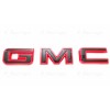 Auto Front & Rear GMC Gloss Red Black OVERLAY Emblem