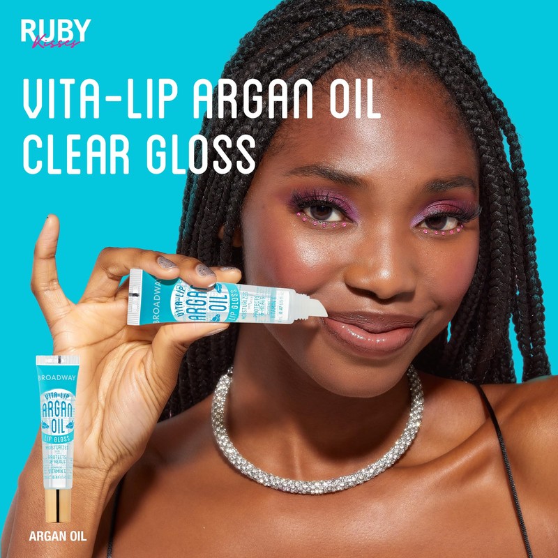 Ruby Kisses Broadway Vita-Lip Clear Lip Gloss (5 Pack Mint,